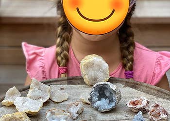 reviewer's opened geodes