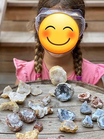 reviewer's opened geodes