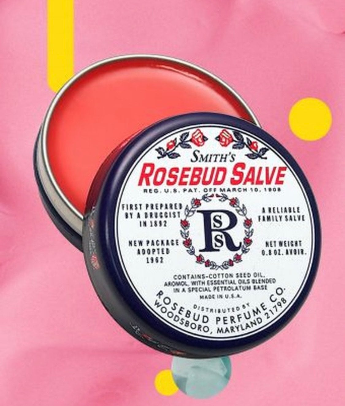 the tin of the rosebud salve