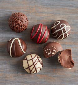 all kinds of chocolate truffles