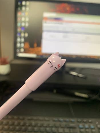 a reviewer photo of a cat pen