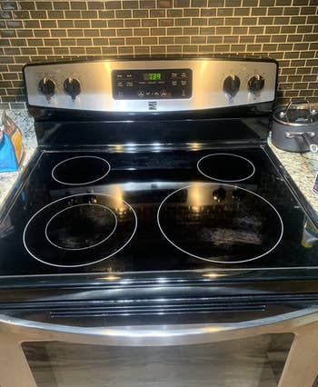 the aforesaid stovetop present looking cleanable