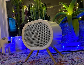 reviewer image of space heater sitting on rug