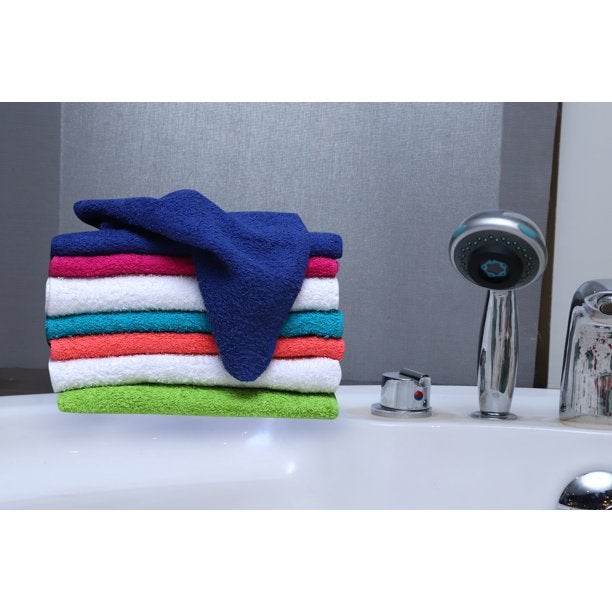a few of the brightly colored wash cloths