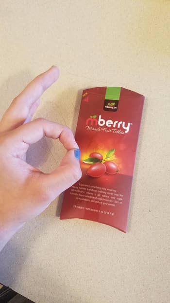 reviewer image of the mberry packaging