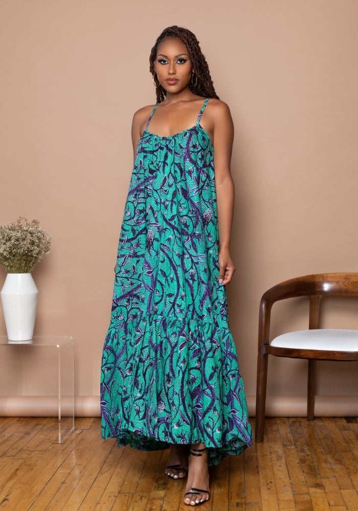 Sleeveless Maxi Dress in Tie-Dye – Boho Beach Hut