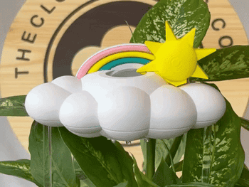 gif of the cloud dripping water into a plant 