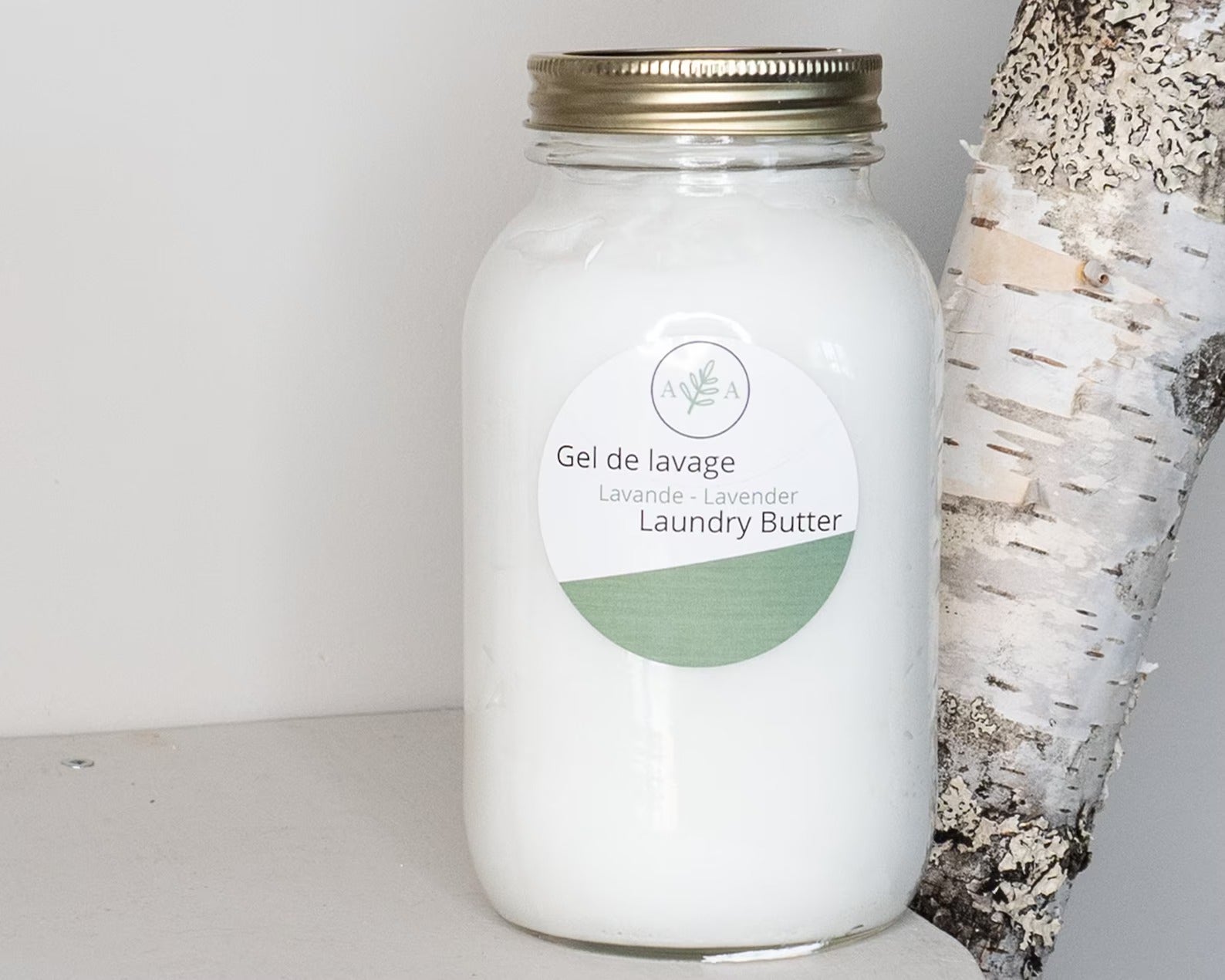 a mason jar of laundry detergent