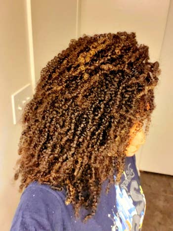 Reviewer's hair after using Eden BodyWorks leave-in conditioner