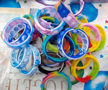 Reviewer image of several bracelets piled together