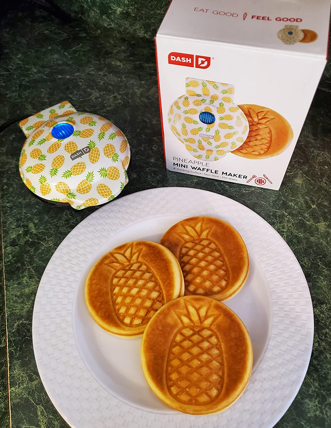 This Mini Waffle Maker Stamps a Pineapple on Your Breakfast for a