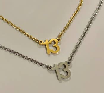 gold and silver 13 necklaces