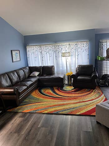 The rug in a reviewer's living room
