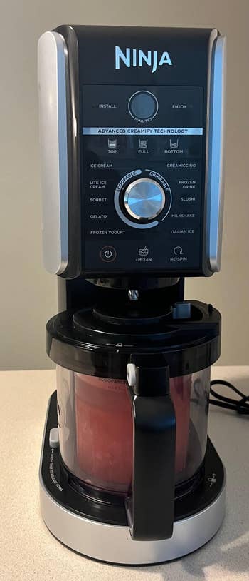 Ninja crystal  pick  shaper  with dials and settings for assorted  frozen treats similar  gelato, milkshakes, and sorbet