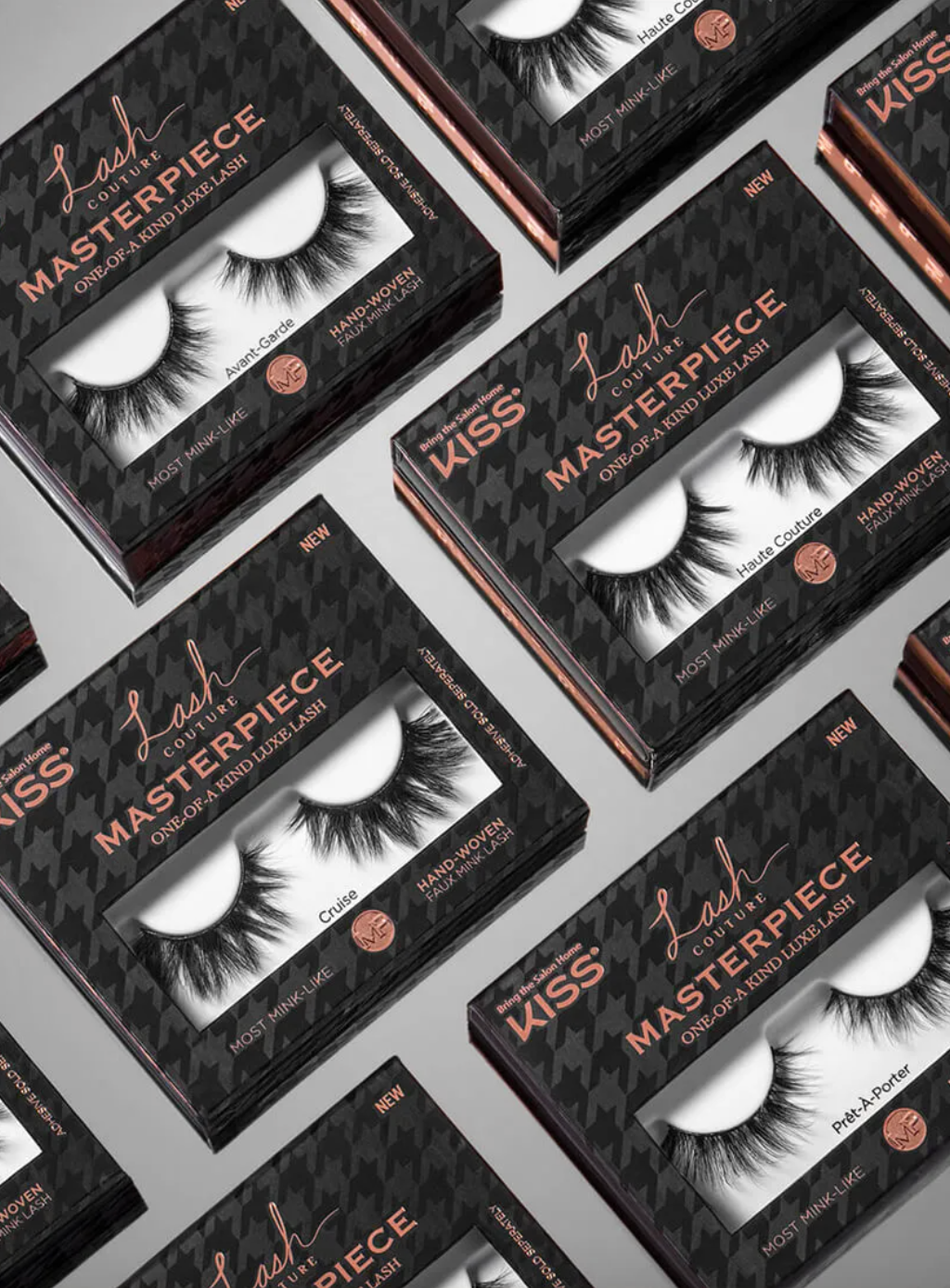 multiple packages of kiss fake eyelashes