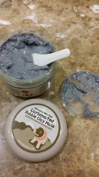 The clay mask in the jar
