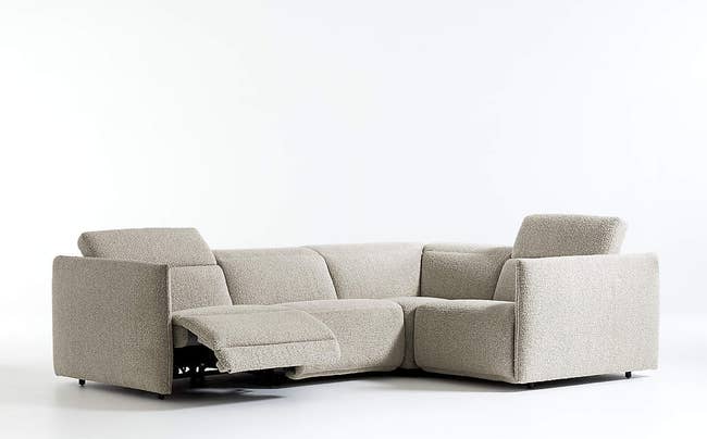 product image of gray reclining couch