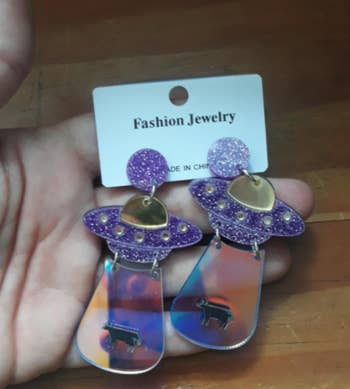 the earrings with packaging 