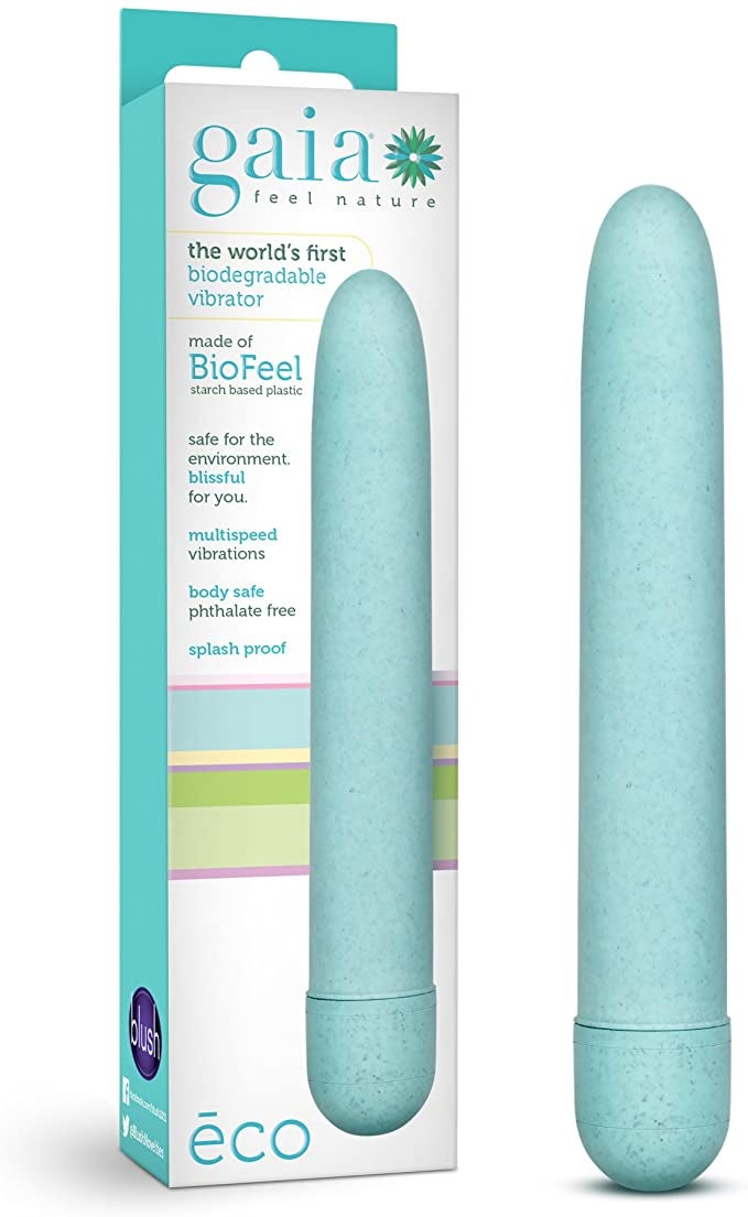 the blue vibrator and its box