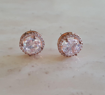 the studs in rose gold