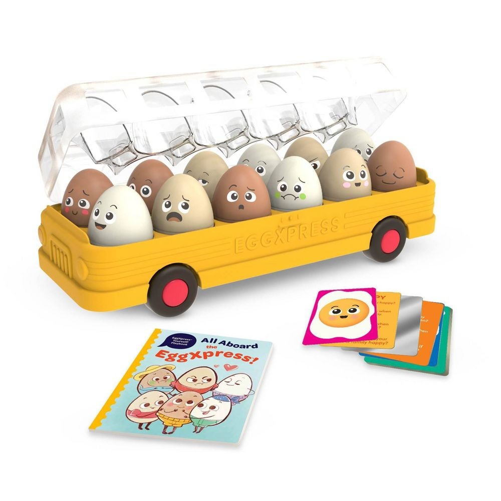 the eggs with expressions on their face