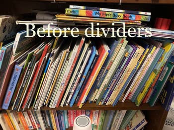 reviewer representation  of messy books connected  shelves with substance   