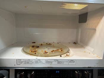 reviewer's dirty microwave
