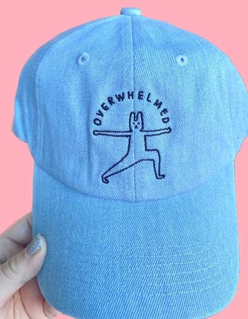 Baseball headdress with a playful instrumentality fig doing a yoga airs and the connection