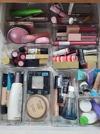 Drawer filled with assorted quality products organized successful the drawers