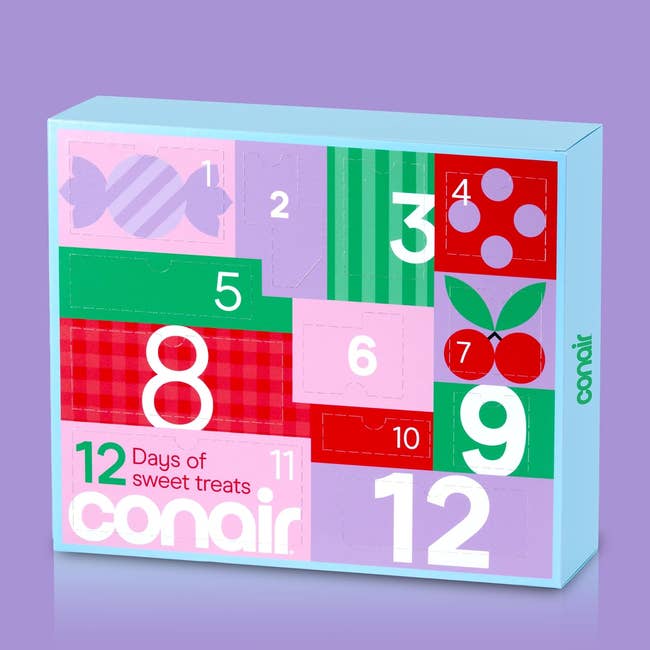 Advent calendar container  with numbers 1-12 and the substance   