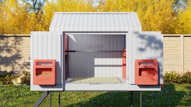 a stylish and useful chicken coop
