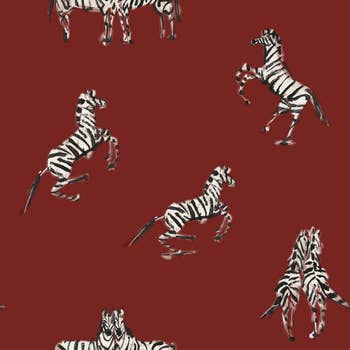 closeup of wallpaper showing the zebras in different positions