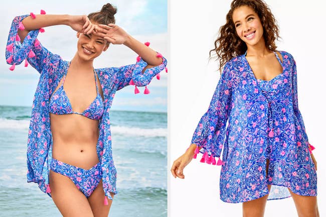 Bright pink beach cover up online