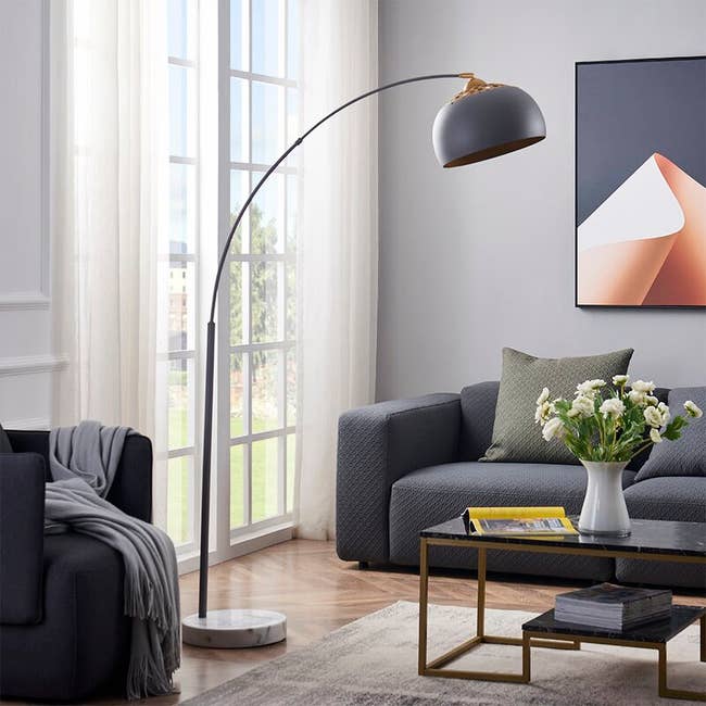 the arched black lamp