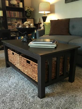the table in dark brown 