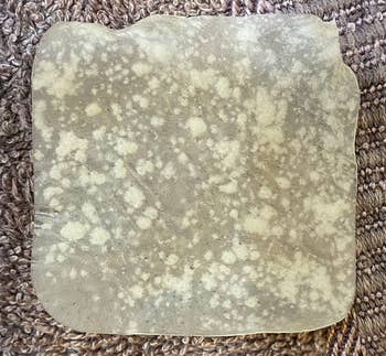 reviewer photo of gunk on a large acne patch