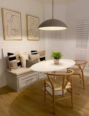 reviewer image of the large print set in a dining area