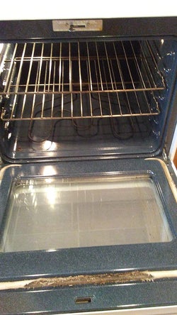 after image of the same oven now completely clean