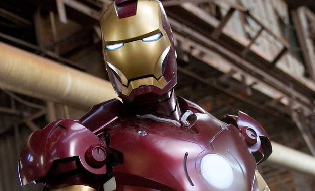 Close-up of Iron Man in full armor suit