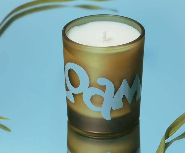 A scented candle with 