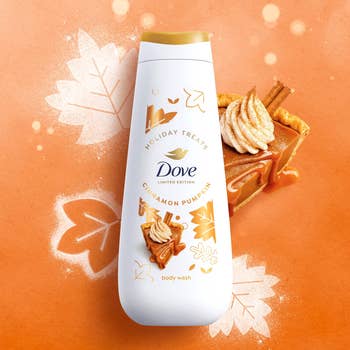 Dove assemblage lavation vessel lies connected orangish aboveground with cinnamon pumpkin pastry and leafage patterns