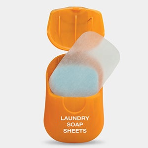 orange pack of laundry soap sheets