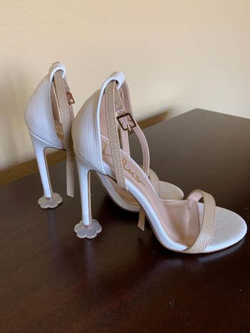 heel stoppers on white heels