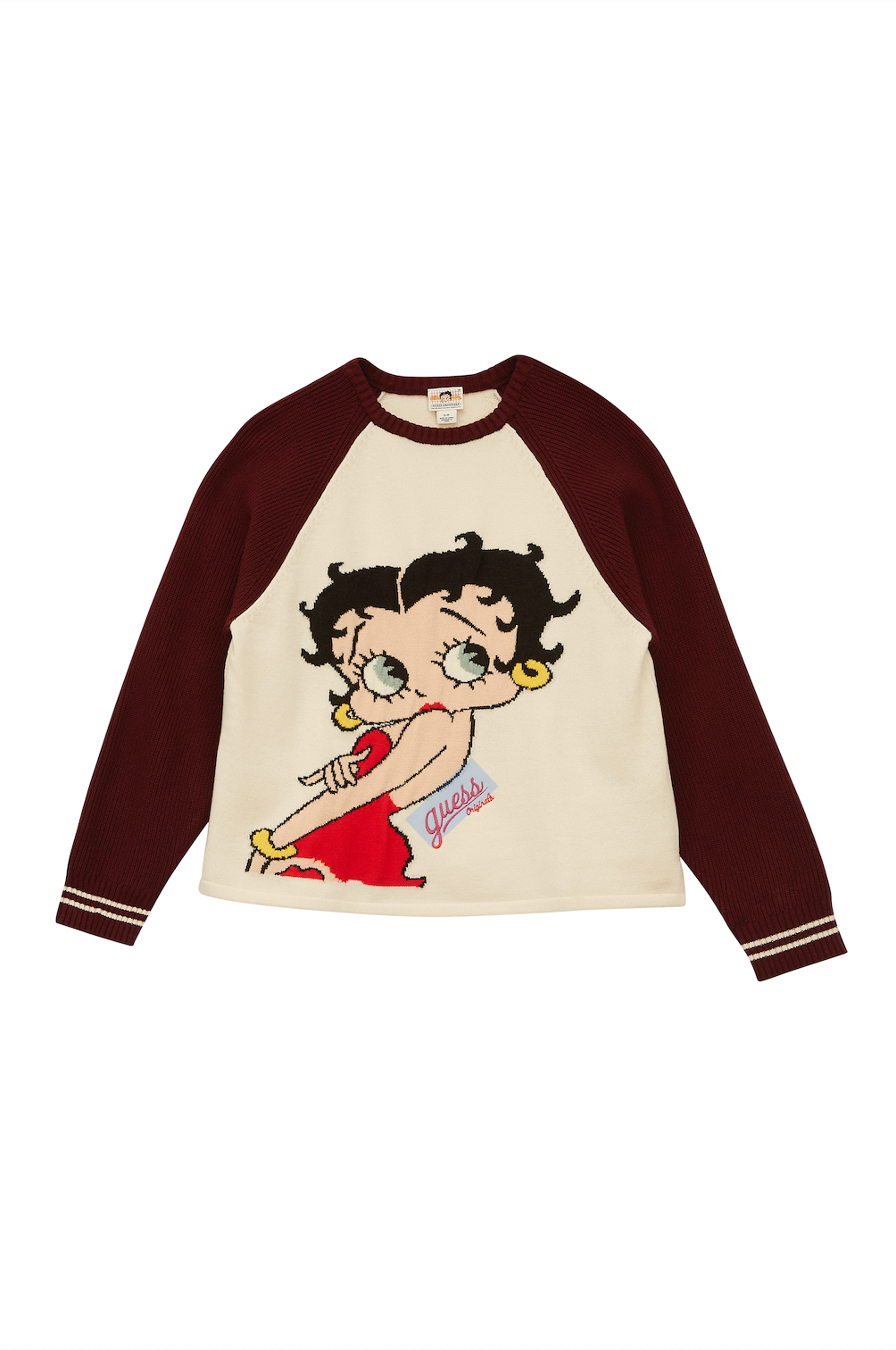 A sweater with an image of Betty Boop covering the torso