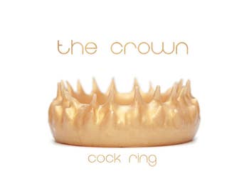 Gold crown-shaped cock ring
