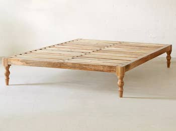 product image of the rustic wooden bed frame