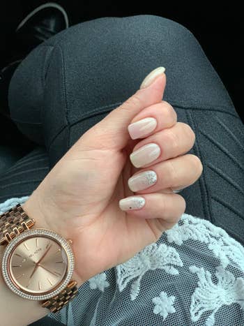 reviewer photo of cured nails
