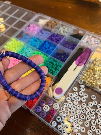 a reviewer's bracelet making kit