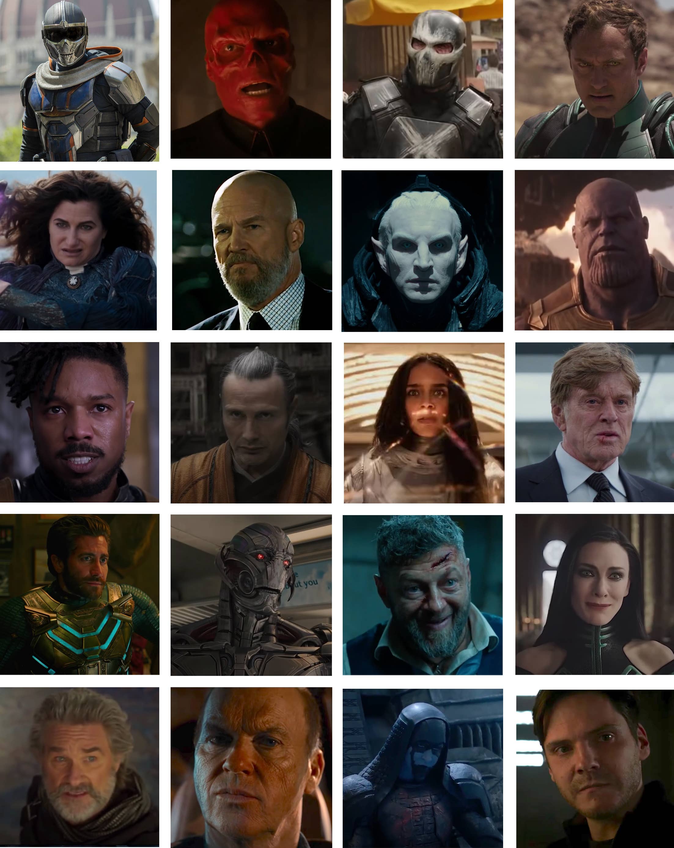 marvel movie villains list