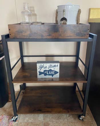 Reviewer image of the bar cart